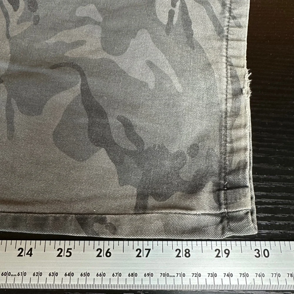Wrangler Mens Camo Cargo Pants Straight Leg Distressed Camouflage Workwear Brown